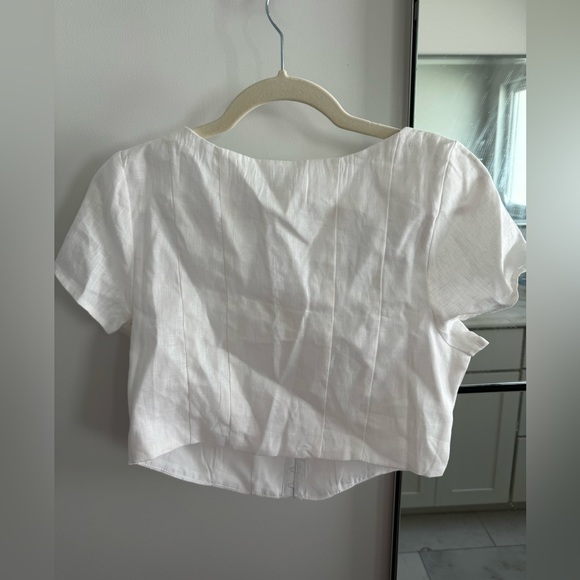 NWT Vrg Grl Selena linen white corset top - Picture 10 of 16